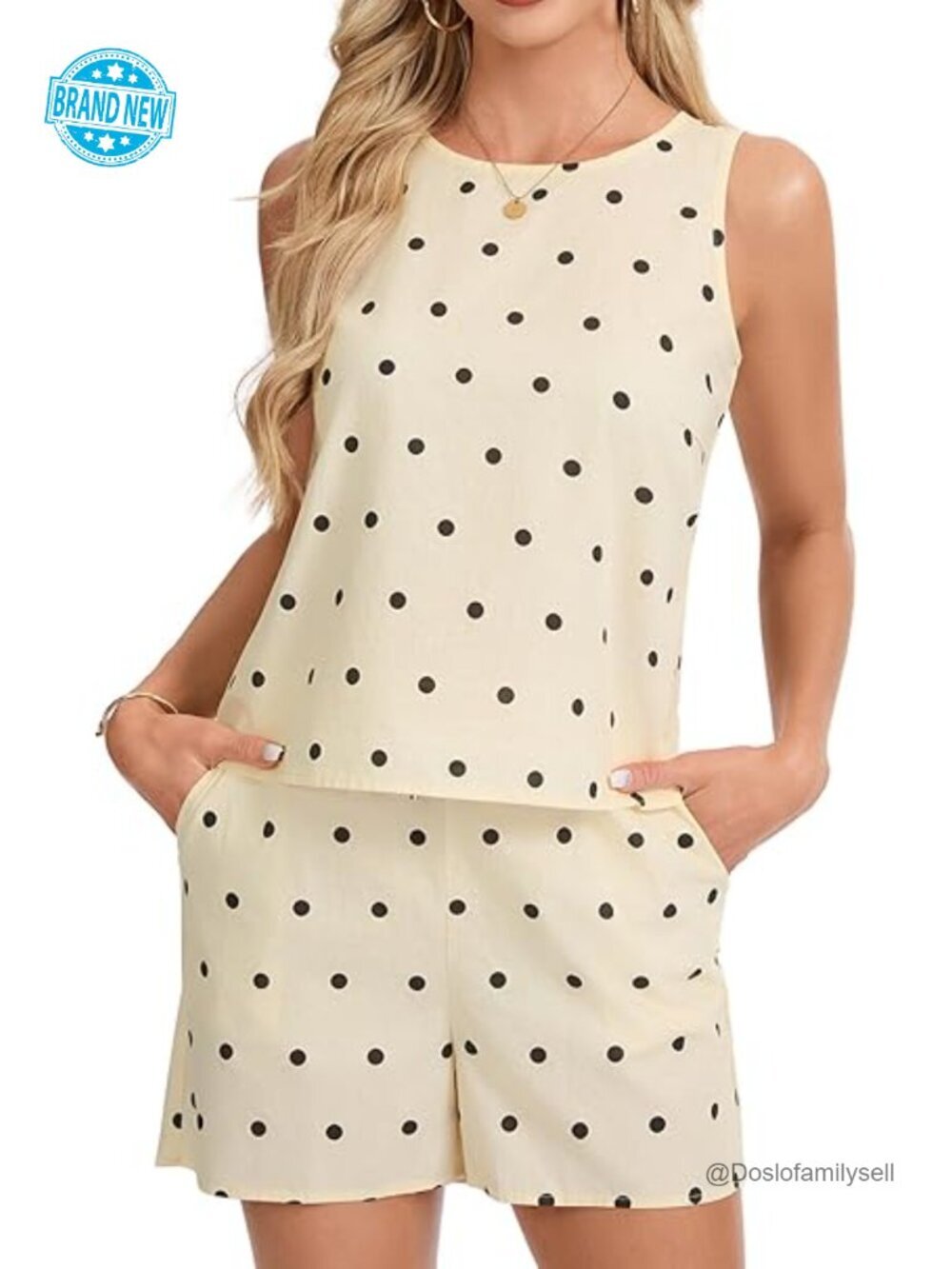 Polka Dot 2 Piece Sleeveless Tube Top High Elastic Waist Shorts Lounge Set